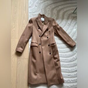 RE-LISTED: Babaton Aritzia Coat in Camel XS. Double Breasted, fully lined.